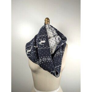 Abercrombie & Fitch Infinity Scarf Faire Isle Reindeer Christmas Reversible Kids